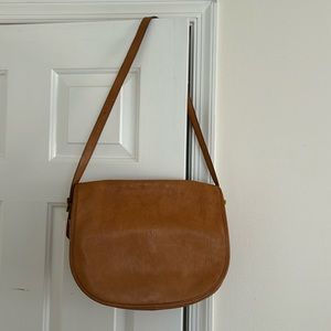 J. Crew tan saddle bag